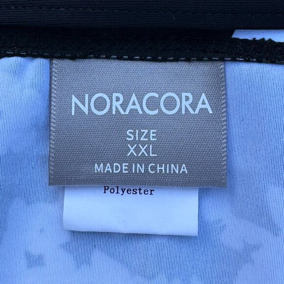 Noracora Butterfly Print Two-Piece Bikini Set Swim XXL Black & White Beach NWT - Picture 3 of 9